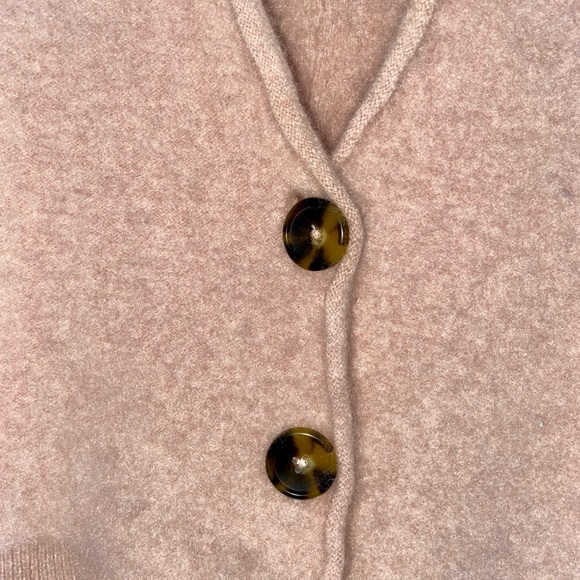 Free People Cashmere Cardigan Pink Button Up Sweater - Picture 6 of 6